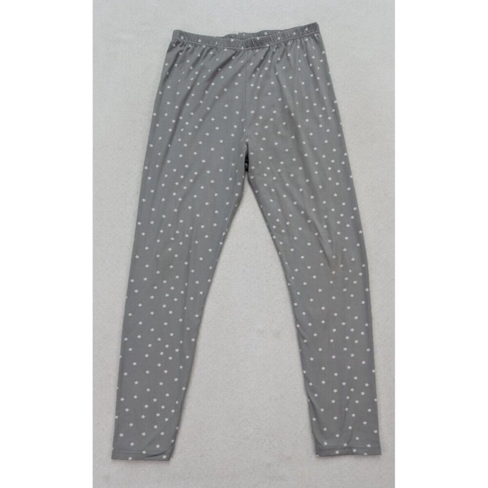 Extremely Me Girls Leggings Size 14 Gray Star Print Casual Athleisure Soft